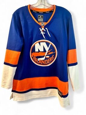 Fanatics Blue, Orange & White New York Islanders Youth Hockey Jersey